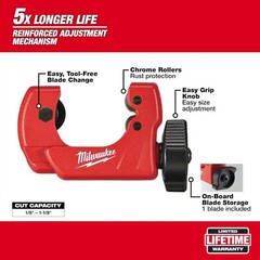 Milwaukee Tool 48-22-4251 1&Prime; Mini Copper Tubing Cutter