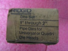 Ridgid 47805 1&Prime; &ndash; 2&Prime; Universal Pipe Dies Left Hand