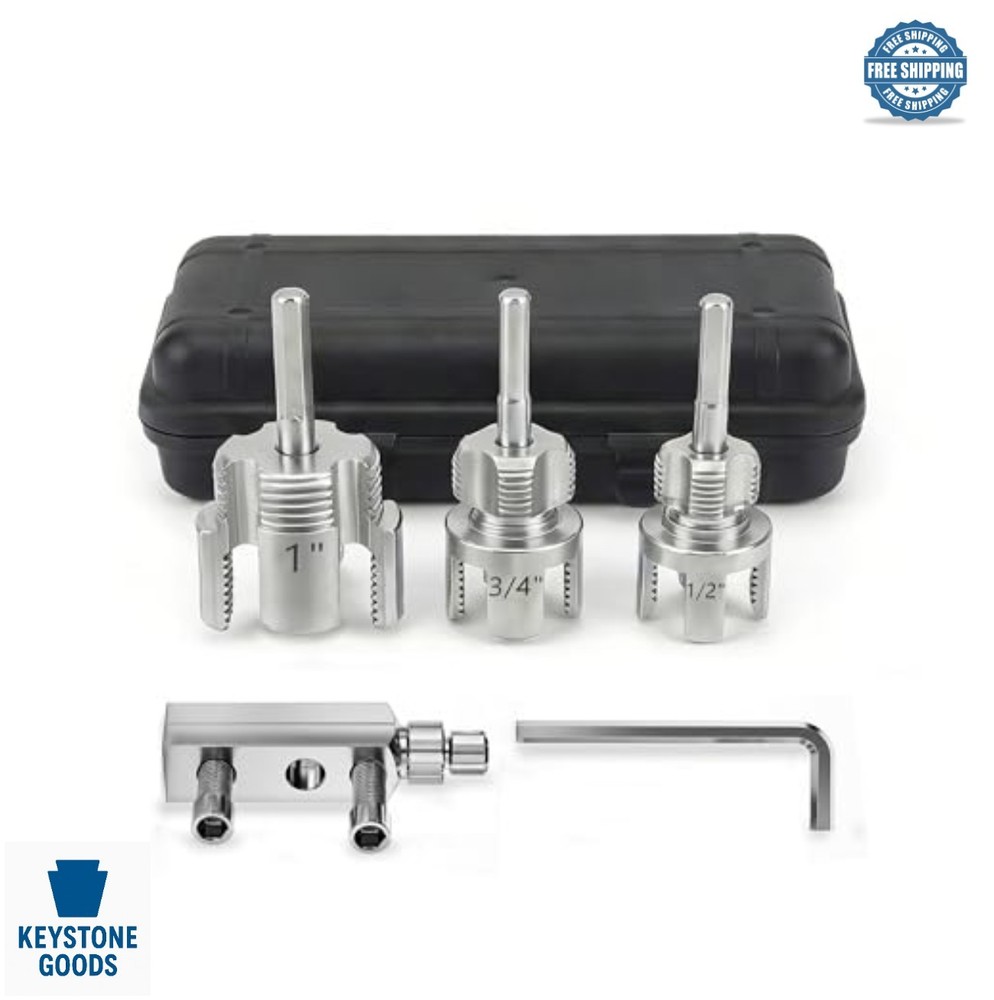 Pipe Threading Tool Kit 5 Piece 1/2 Inch 3/4 Inch 1 Inch Dies Broken Bolt