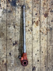 RIDGID 00-R Manual Pipe Threader with 1/2 in NPT Die Head, Right Hand