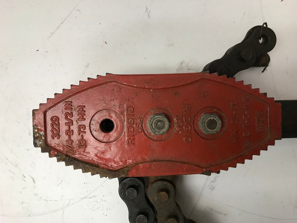 RIDGID 3229 Double-End Reversible Chain Tong 1/4-2 1/2 IN 13-73 MM Pipe Capacity