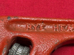 NYE Tool Heavy Duty Offset Pipe Wrench, 6&Prime;, 3/4&Prime; Capacity, Steel Vintage!