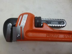 NEW! PROTO Pipe Wrench, Cast Iron, Jaw Capacity 2&Prime;, OAL 12&Prime;, J812HD