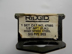 RIDGID 47885 1/8&Prime; NPT THREADING DIES RH HIGH SPEED FOR 515 DIE HEADS &ndash; NEW BOX