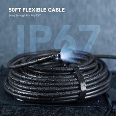 User-Friendly Triple Lens Inspection Camera: 5&rdquo; Screen, 50FT Cable & Waterproof
