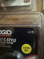 3 RIDGID CONSTANT SWING CUTTER 31622 & 3 C-STYLE CUTTER