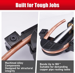 HVAC Hydraulic Tubing Bender Kit &ndash; 1/4&Prime; to 7/8&Prime; with 7 Durable Dies
