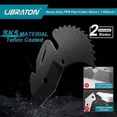Libraton PVC Pipe Cutter, Up to 1-5/8&Prime;, Ratchet Pipe Cutter with Three Replaceme