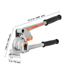 Uimoso 3-in-1 Lever Pipe Tube Bender for 1/4&Prime;, 3/8&Prime;, 1/2&Prime; O.D., 0-180&deg; Angles
