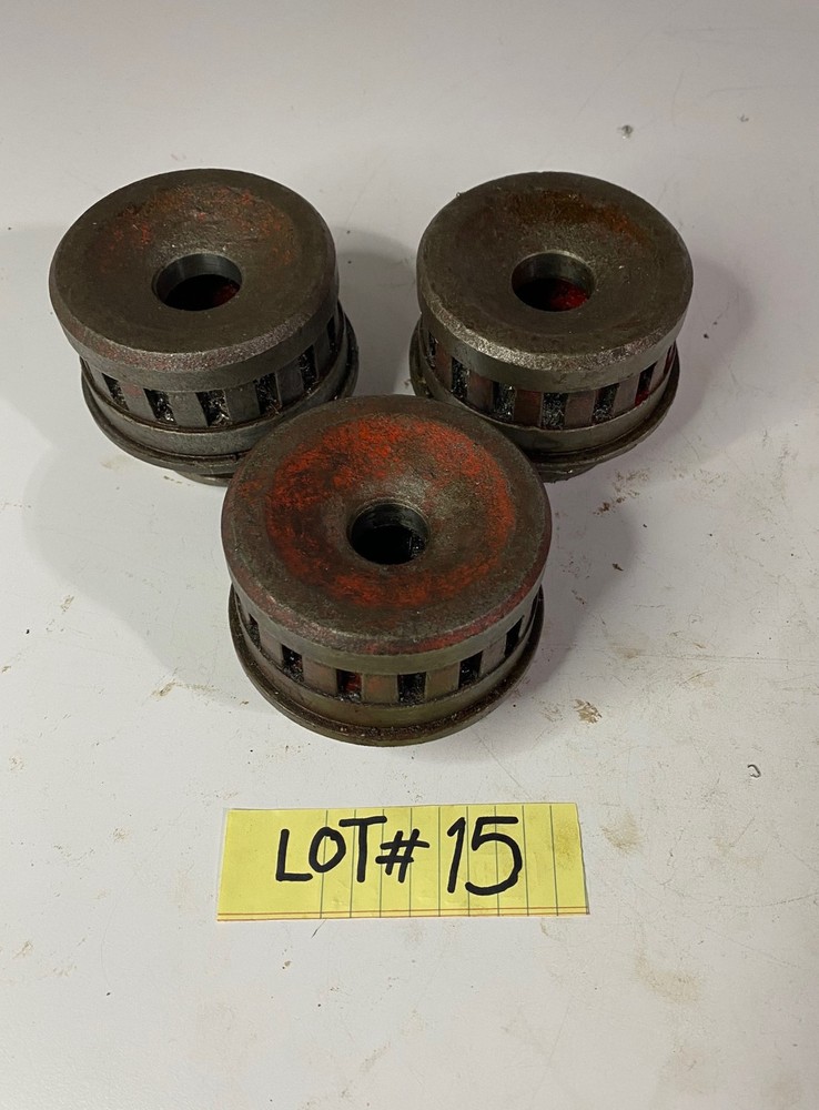 Lot of THREE (3) RIDGID 3/4&Prime; & 1/2&Prime; Die-Head Pipe Threaders (USED) 12R