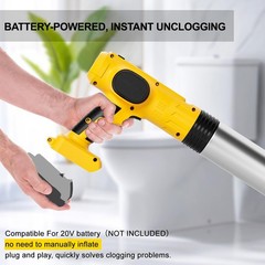Electric Toilet Plunger Pro Compatible for Dewalt 20V Battery (Not Yellow