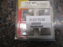 New OEM RIDGID 37885 1-1/4&rdquo; NPT HIGH SPEED PIPE DIES 12R FREE SHIPPING