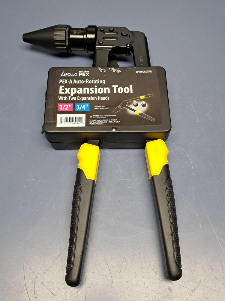 Apollo Auto-Rotating PEX Expansion Tool Kit For 1/2&Prime; and 3/4&Prime;