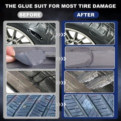 42PCS Tire Repair Rubber Nails Screws Kit with 2 Tubes Black Tire Sealant Glu&hellip;