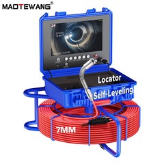 MAOTEWANG 9&rdquo; Sewer Pipe Inspection Camera 512HZ Self-leveling Meter Counter 50M