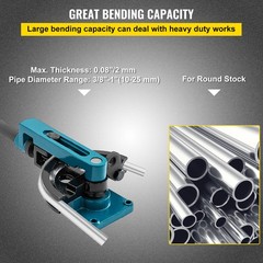 Uimoso 3/8&Prime;-1&Prime; Pipe Bender Manual Tube Bender Set Bench Bending Machine 7 Dies
