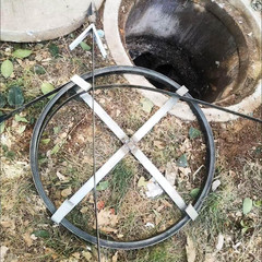 Heavy Duty Sewer Drain Snake for Outdoor,Manual,Flat,Length 15M/49.2Ft,Width 2.5