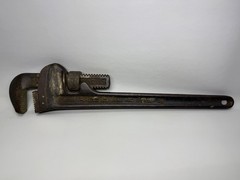 Vintage Ridgid 18&Prime; HEAVY DUTY Pipe Wrench Made by Ridge Tool Co. Elyria Ohio USA