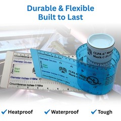 CLPA Pipe Wrap &mdash; Wrap-Around Marking Tool &mdash; Fits up to 6 Inches, Clear