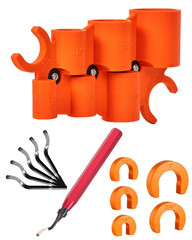 12 Pcs 1/4-1 Inch Depth Gauge and Pipe Deburring Tool, Removal Tools Set