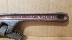Vintage Ridgid E8 Offset Red Pipe Wrench working VGC