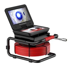 30M Pipe Inspection Camera w/ 512hz Locator Self Leveling Sewer Drain Camera 10&Prime;