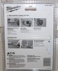 Milwaukee 1&Prime; Mini Copper Tubing Cutter + Bonus Reaming Pen 48-22-4251P &ndash; New