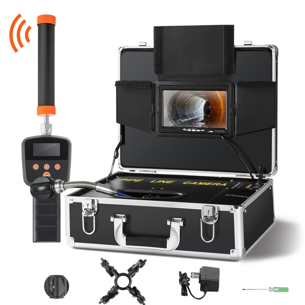VEVOR 40m/131ft Sewer Camera Pipe Inspection Camera 7&Prime; Screen 1000TVL Camera