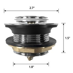 QWORK Bathtub Drain, Polished Chrome, for 1-1/2&Prime; Shower and Chrome
