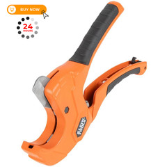 Klein Tools 50063 Ratcheting PVC Pipe Cutter, Cuts 1-1/4-Inch I.D.