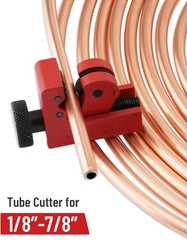 25 ft 3/16in Copper Coated Brake Line Flaring Tool Kit, Includes 3-in-1 Tube Ben