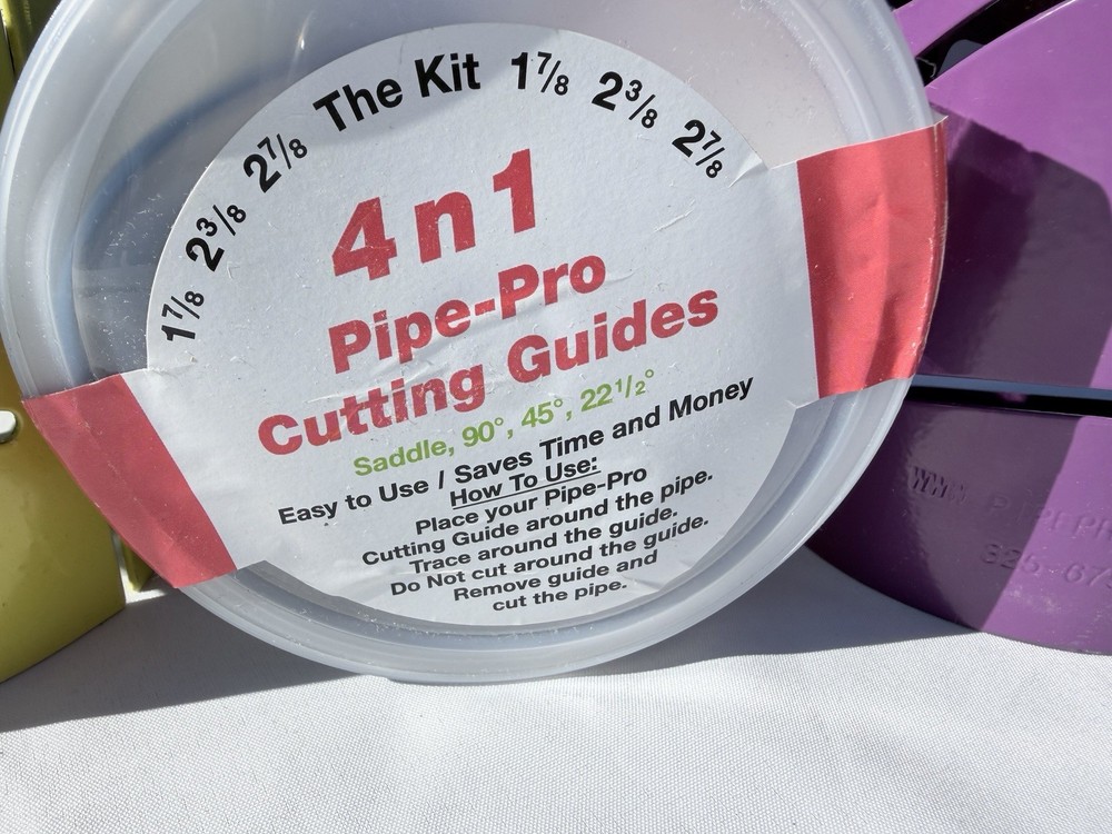 4 n 1 Pipe-Pro Cutting Guides 1-7/8&Prime; 2-3/8&Prime; 2-7/8&Prime;