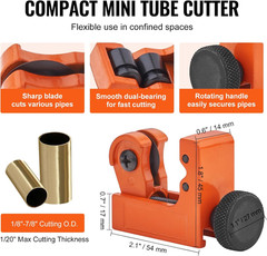 3PCS Tubing Cutter Set, 3/16&Prime;-2&Prime; O.D. Copper Pipe Cutter, 1/8&Prime;-7/8&Prime; O.D. Mini Tu