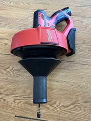 Milwaukee M12 2571-21 Drain Snake Kit 5/16 in x 25 ft Inner Core, 1/8 hp.