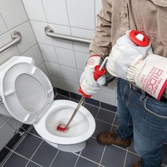 Model K-3 Toilet Auger with Unclogging 3-Foot Snake and Bulb Head