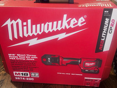 Milwaukee M18 Short Throw Press Tool Kit PEX Crimp Jaws CP2.0, Case 2674-22C