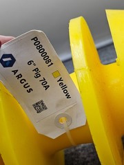 Argus Pipeline P0800081 Pig 6 Inches Yellow 70A Replacement Heavy Duty