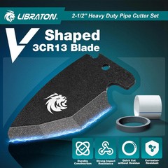 LIBRATON 2-1/2&Prime; Ratchet PVC Pipe Cutter, 2 Adjustable Ranges PVC Cutter | Heavy-