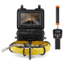 50m 165ft 9&Prime; Sewer Camera with 512Hz Locator & DVR, 12 LEDs, 16GB SD