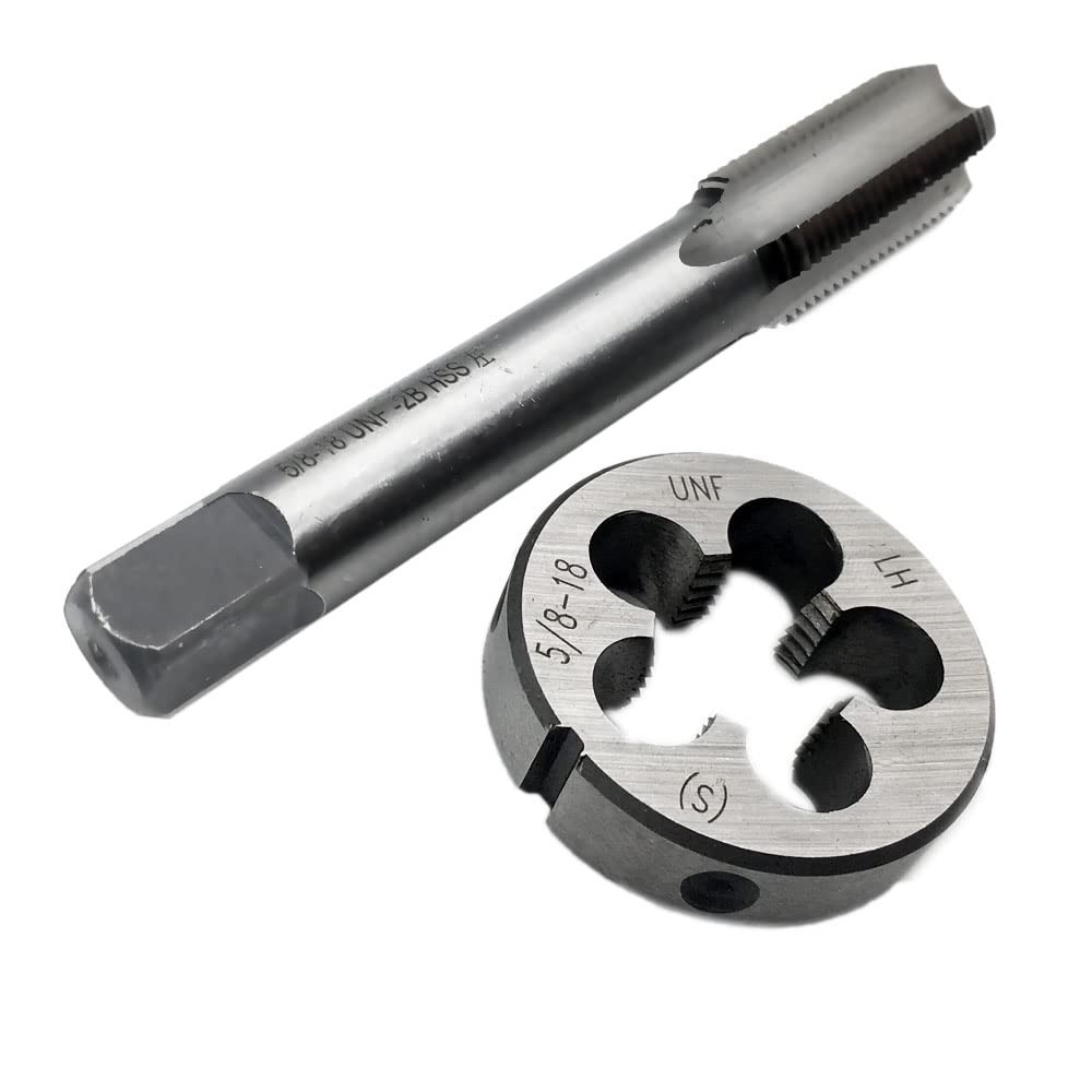 HSS 5/818 UNF Tap And 5/818 UNF Die Set Left Hand Thread Metalworking Tool
