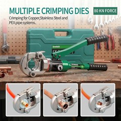 Copper Pipe press Tool with 1/2&Prime;,3/4&Prime;,1&Prime; Dies for Copper Pipe and F877 Stainless