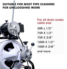 8-Piece Drain Snake Cutter Heads Set, Fits 5/16&Prime;-3/4&Prime; Cables for 1-4&Prime; Pipes