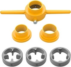 6Pcs PVC Thread Maker Tool Pipe Threader Plumbing Tool Kit Plastic Pipe Round&hellip;