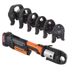 Uimoso Pro Press Tool Pipe Crimping Kit Press Tool Battery Kit with 6 Jaws