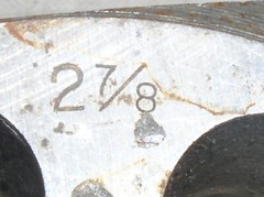 USED 2-7/8-8 IN INCH NPT HEX CARBON STEEL RE-THREADING TAPERED DIE