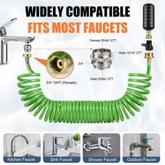 3 Pcs Drain Bladder Kit, Drain Cleaning Bladder Fits 1&Prime; to 6&Prime; Pipes, with 10 ft