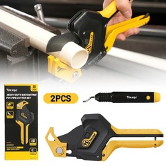 TOLESA Heavy-Duty PVC Pipe Cutter Tool 3-Gear Adjustable Ratchet Up to 2-1/2
