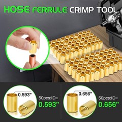 Heavy Duty Standard Hose Crimper, Hose Crimping Tool, with Ferrules (50PK) 0&hellip;.