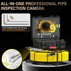 30m Pipe Inspection Cameraw/ 512hz Transmitter Meter Counter 9&Prime; Monitor IP68