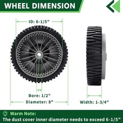 Lawn Mower Wheels 8 Inch Front Drive For Husqvarna Craftsman 2 Pack